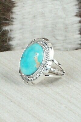 Turquoise & Sterling Silver Ring - Samuel Yellowhair - Size 6