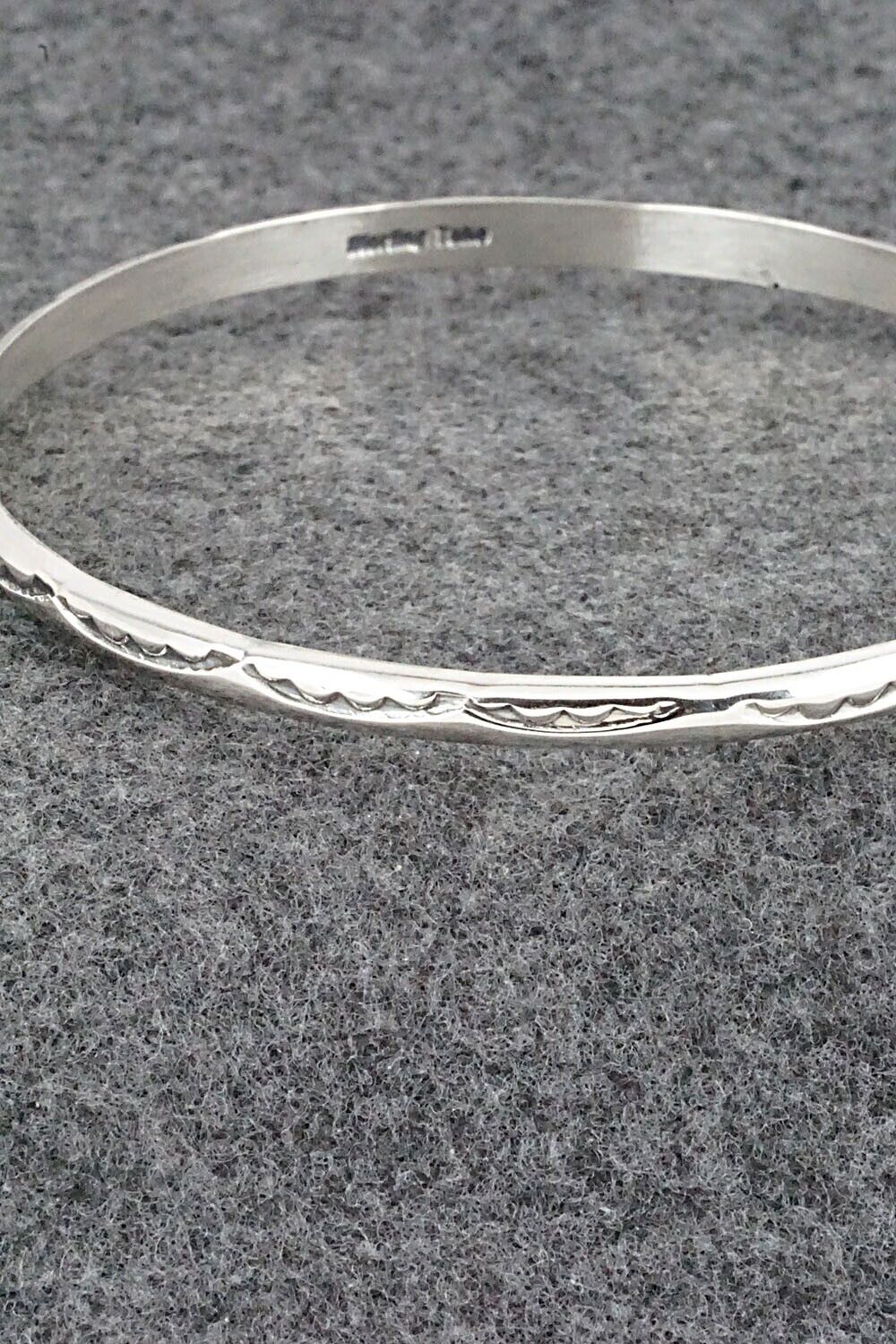 Sterling Silver Bangle Bracelet - Elaine Tahe