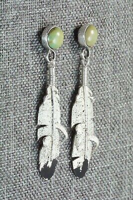 Turquoise and Sterling Silver Earrings - Ernest Rangel