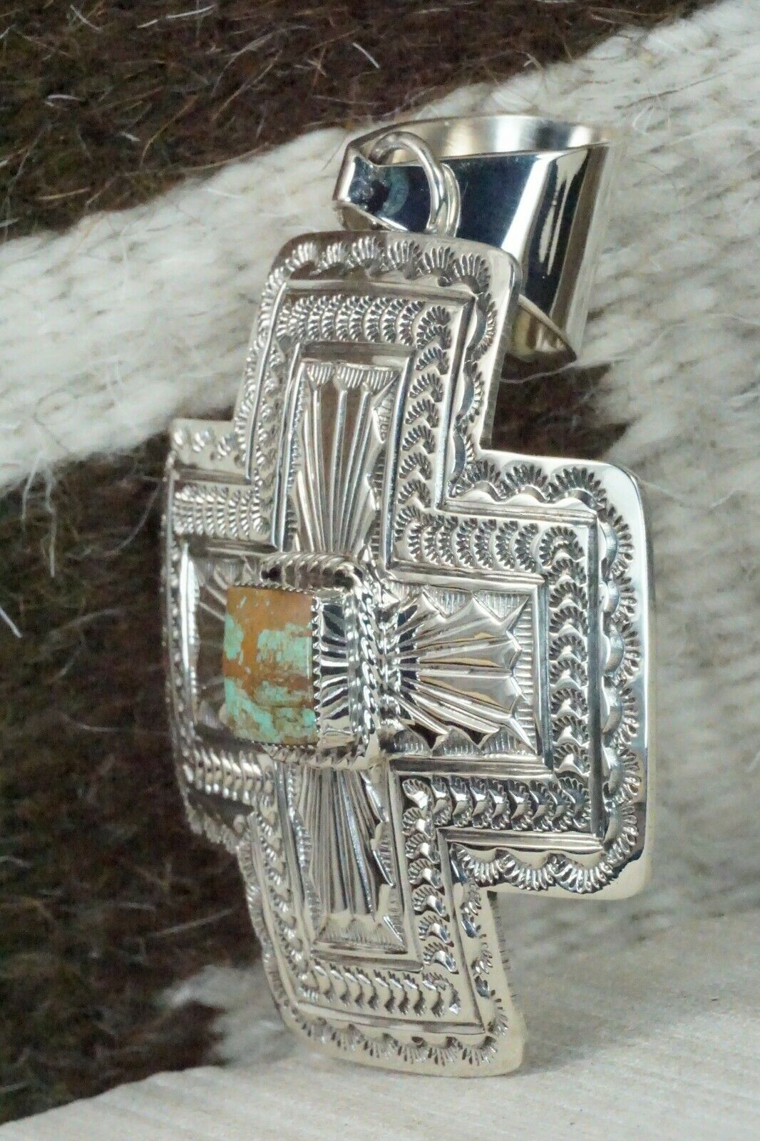 Turquoise & Sterling Silver Pendant - Nate Begay