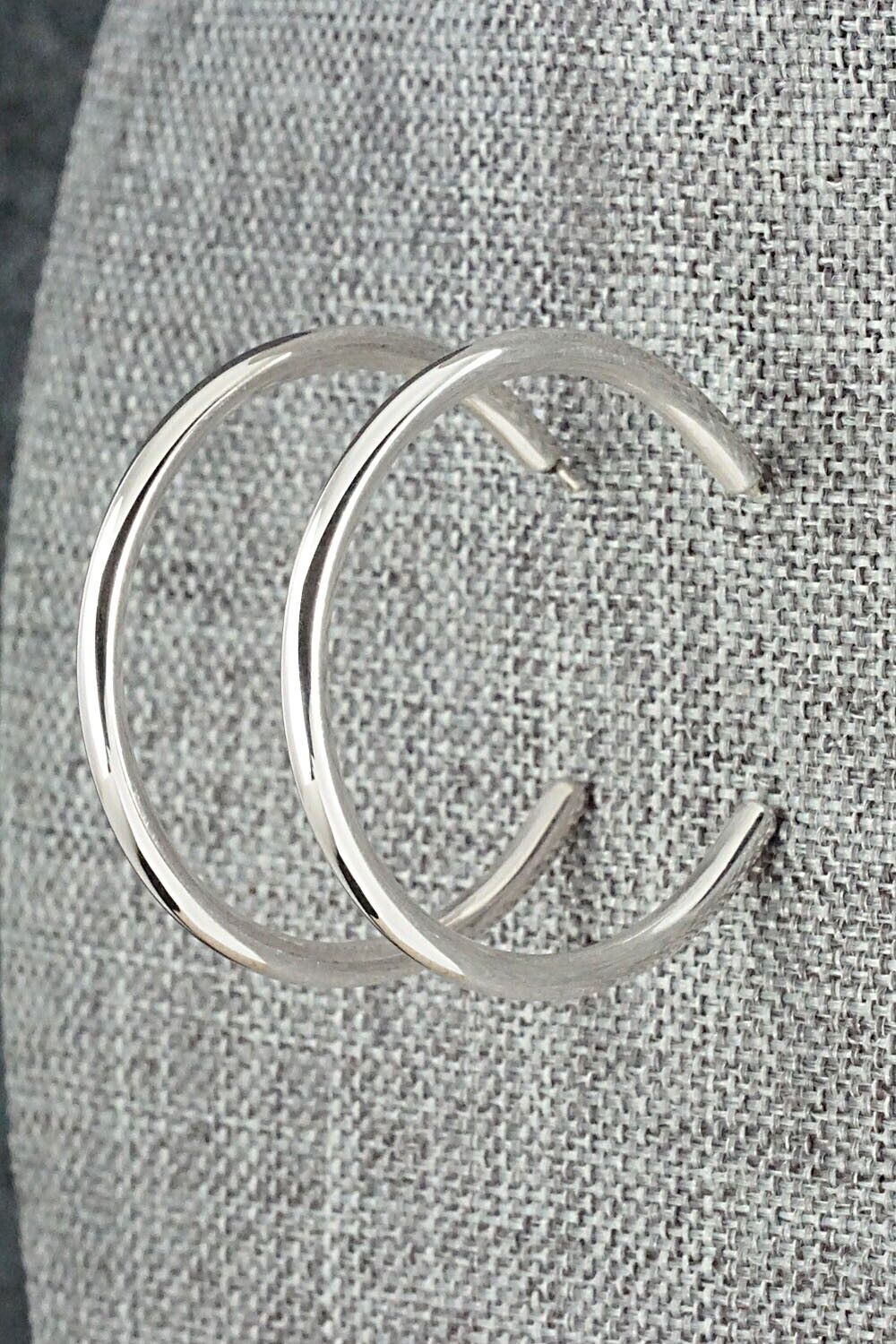 Sterling Silver Hoop Earrings - Elaine Tahe