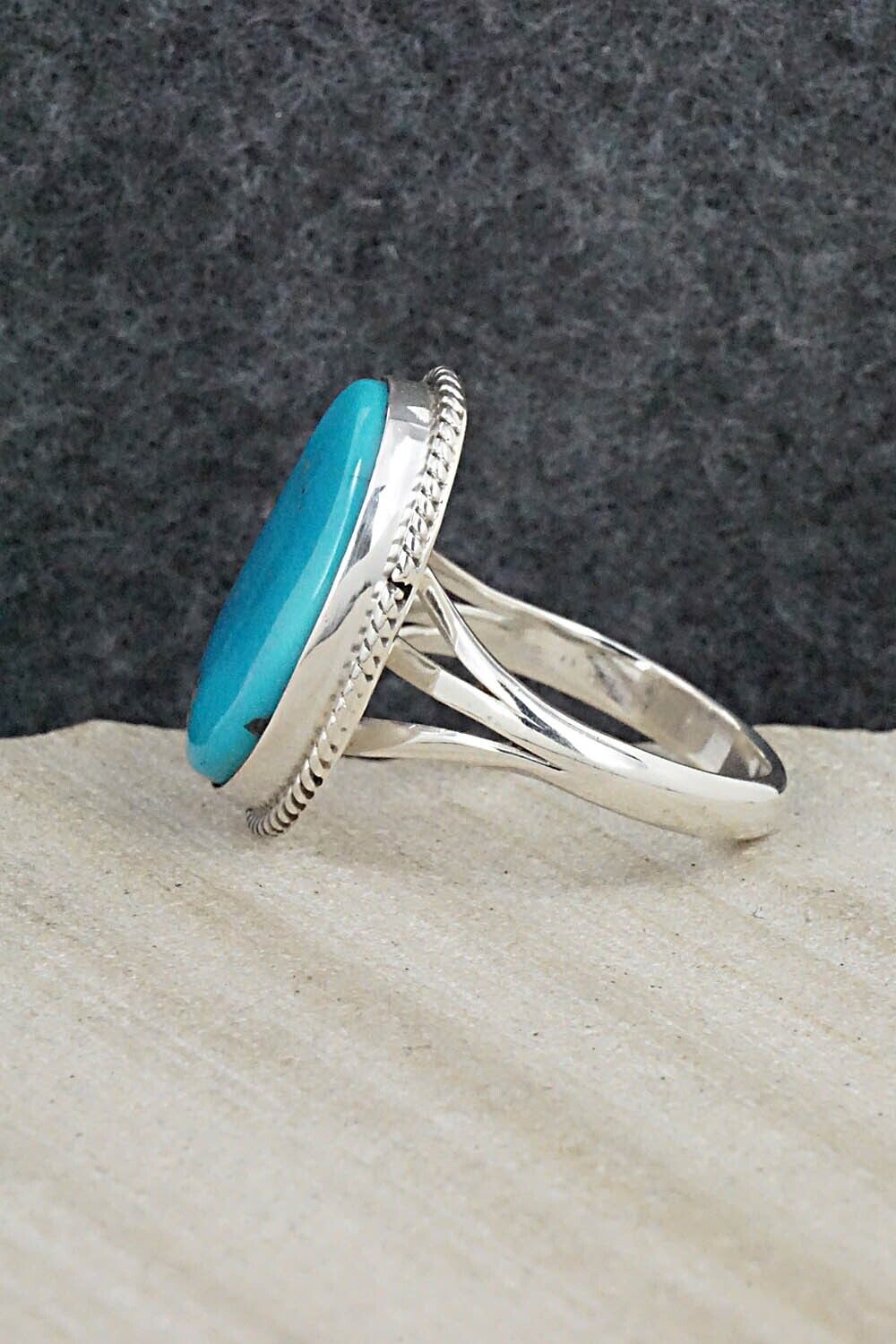 Turquoise & Sterling Silver Ring - Alice Rose Saunders - Size 9