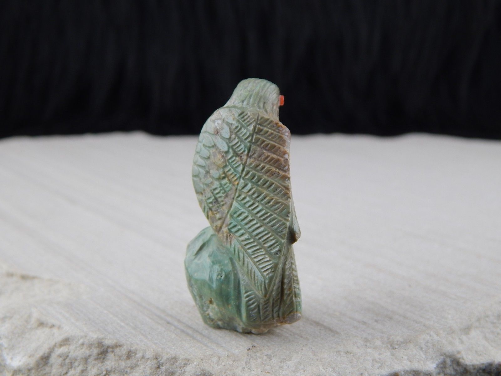 Eagle Zuni Fetish Carving - Derrick Kaamasee - High Lonesome Trading