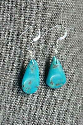 Navajo Turquoise & Sterling Silver Earrings - Native American