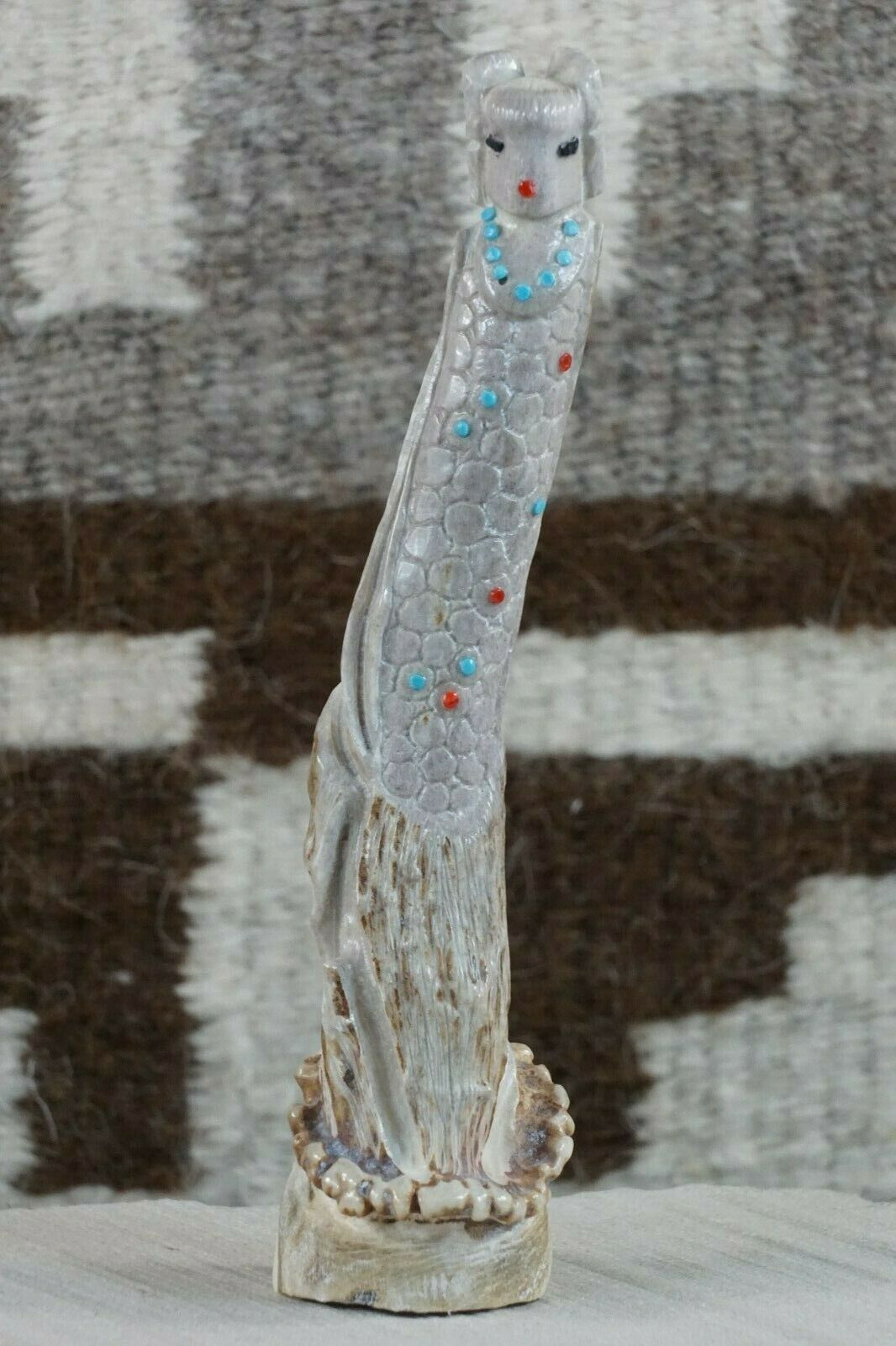 Corn Maiden Zuni Fetish Carving - Derrick Kaamasee - High Lonesome Trading