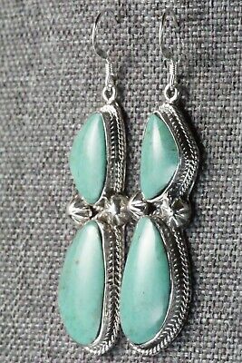 Turquoise & Sterling Silver Earrings - Lee Shorty