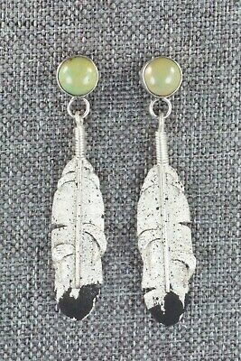 Turquoise and Sterling Silver Earrings - Ernest Rangel
