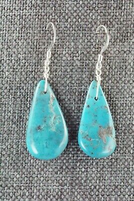 Turquoise & Sterling Silver Earrings - Navajo