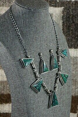 Navajo Turquoise & Sterling Silver Necklace - Raymond Delgarito - High Lonesome Trading