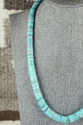 Turquoise & Sterling Silver Necklace - Lupe Lovato