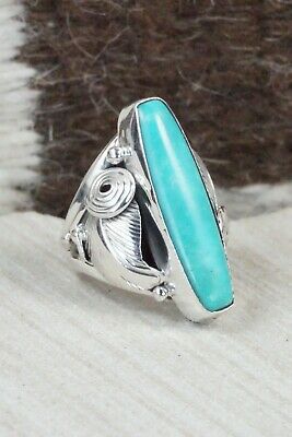 Turquoise & Sterling Silver Ring - Darrell Morgan - Size 6