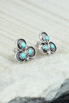 Turquoise & Sterling Silver Earrings - Gloria Lonasee