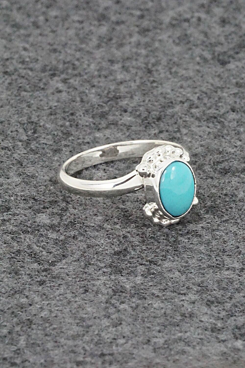 Turquoise & Sterling Silver Ring - William Begay - Size 8