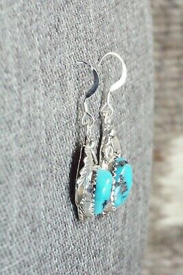 Turquoise & Sterling Silver Earrings - Roberta Begay