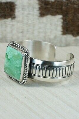 Navajo Turquoise and Sterling Silver Bracelet - Raymond Delgarito