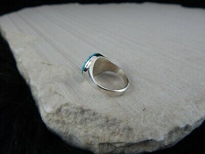 Zuni Turquoise & Sterling Silver Ring - Johnson Laweka - Size 9 - High Lonesome Trading