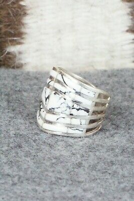 White Buffalo & Sterling Silver Ring - Andrew Enrico - Size 7.25
