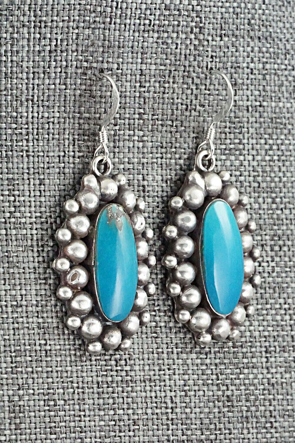 Turquoise & Sterling Silver Earrings - Freida Martinez