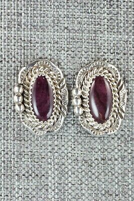 Spiny Oyster & Sterling Silver Earrings - Priscilla Smith