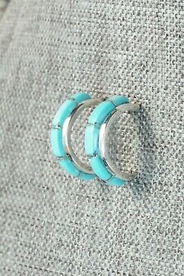 Turquoise & Sterling Silver Earrings - Lanore Panteah