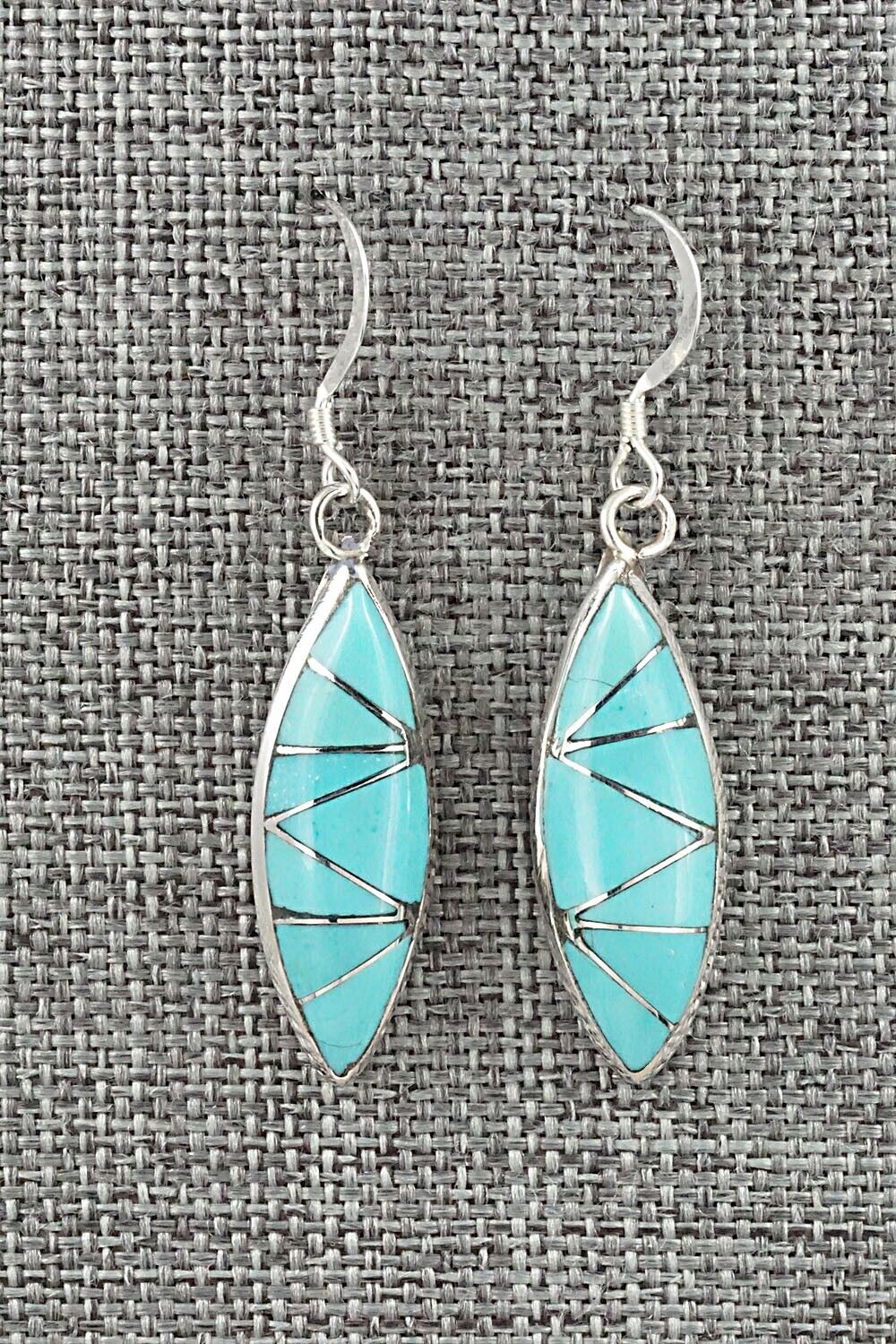 Turquoise & Sterling Silver Earrings - Evelyn Mahkee