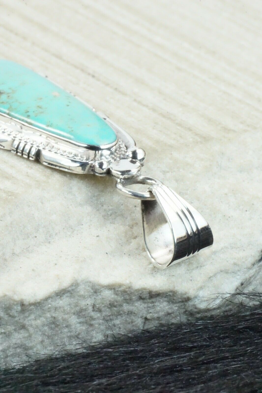 Turquoise and Sterling Silver Pendant - Daniel Benally