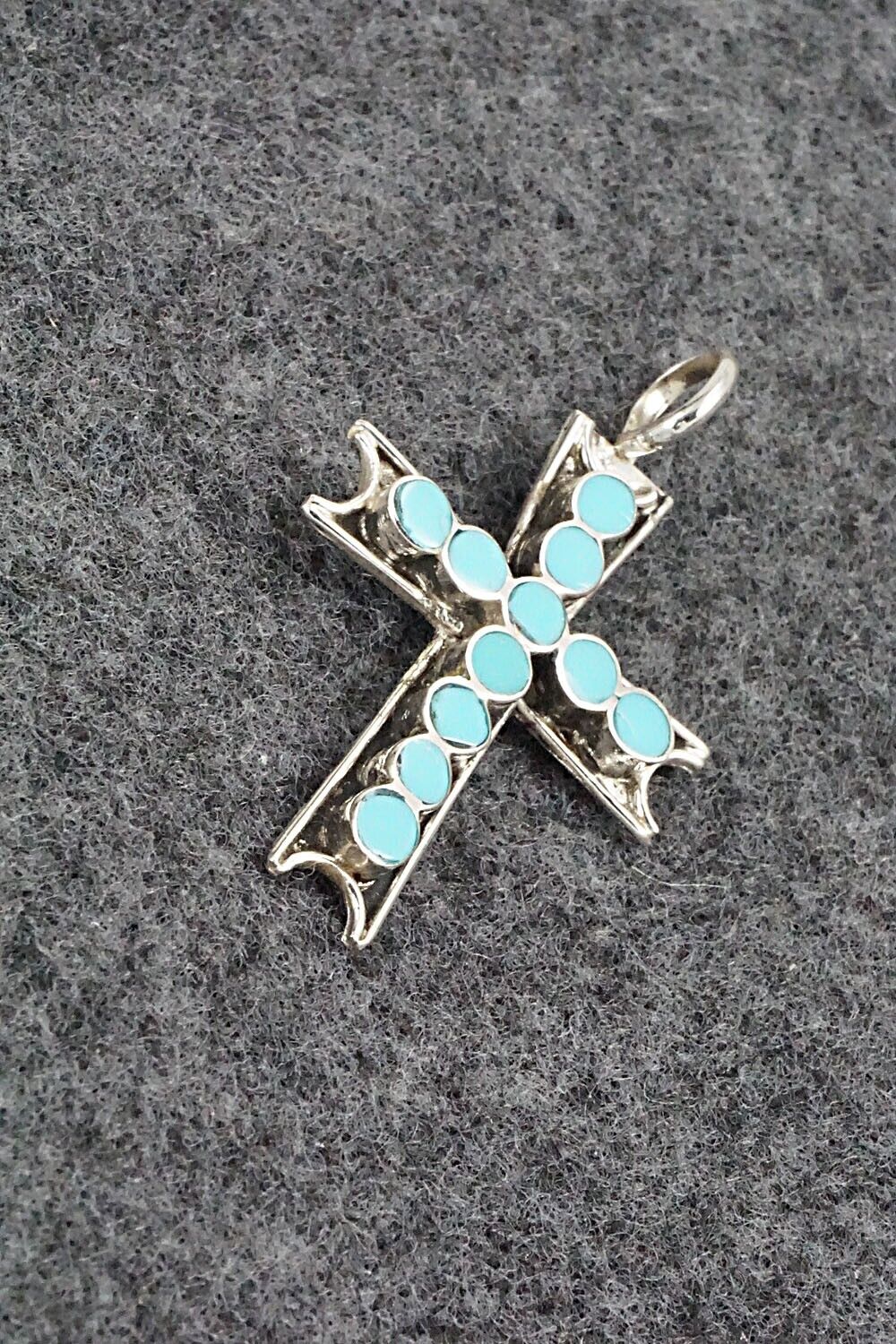 Turquoise & Sterling Silver Pendant - Vincent Abeita