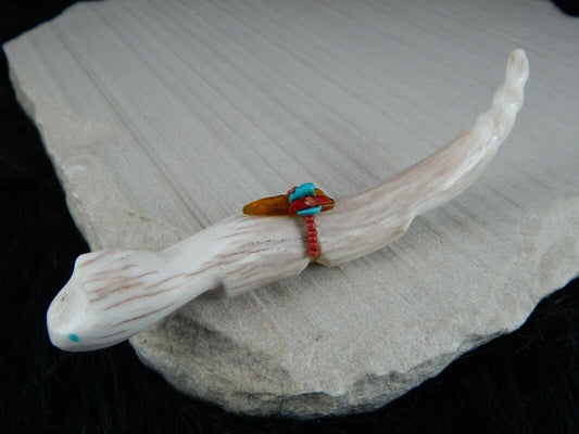 Mountain Lion Zuni Fetish Carving - Robert Weahkee - High Lonesome Trading