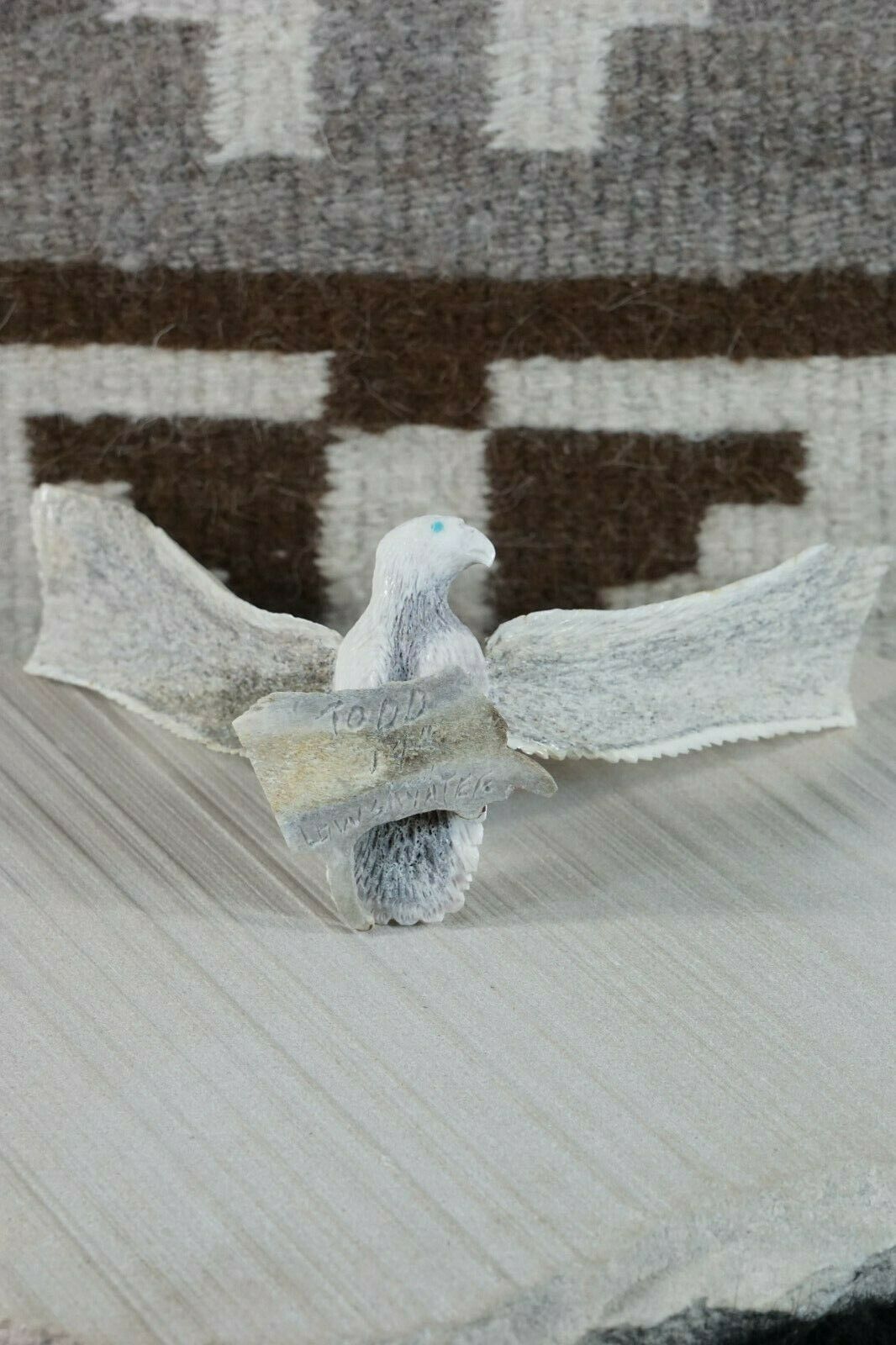 Eagle Zuni Fetish Carving - Todd Lowsayatee - High Lonesome Trading