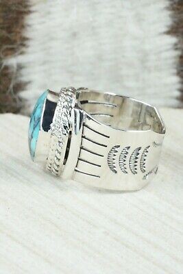 Turquoise and Sterling Silver Ring - Bucky Belin - Size 9.5