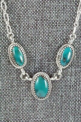 Navajo Turquoise & Sterling Silver Necklace and Earrings Set - Mark Barney