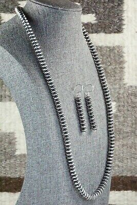 Sterling Silver Navajo Pearl Necklace & Earrings - Tonisha Haley