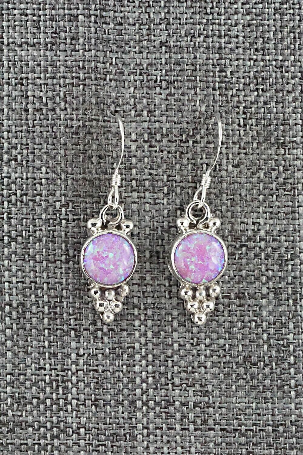 Opalite & Sterling Silver Earrings - Adelarae Yazzie
