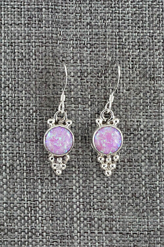 Opalite & Sterling Silver Earrings - Adelarae Yazzie