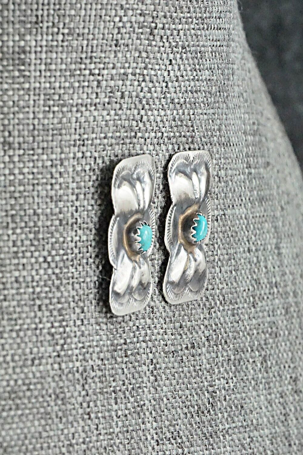 Turquoise & Sterling Silver Earrings - Joan Begay
