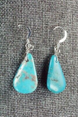 Turquoise & Sterling Silver Earrings - Navajo