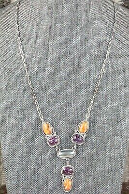 Spiny Oyster & Sterling Silver Necklace - Verley Betone