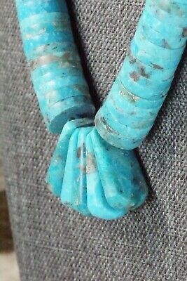 Turquoise & Sterling Silver Necklace - Lupe Lovato
