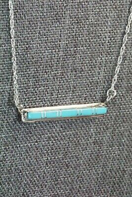 Turquoise & Sterling Silver Necklace - Rolanda Natachu