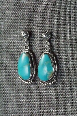 Navajo Turquoise & Sterling Silver Earrings - Verley Betone