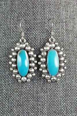 Turquoise & Sterling Silver Earrings - Freida Martinez
