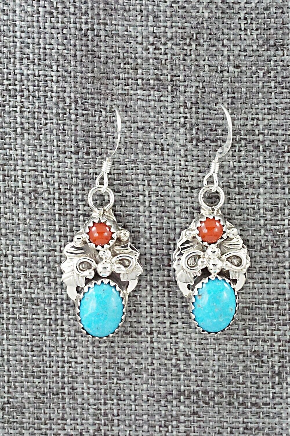 Turquoise and Sterling Silver Earrings - Roberta Begay