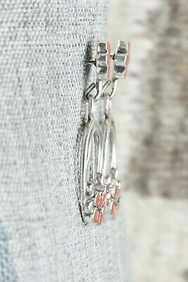 Coral & Sterling Silver Earrings - Michelle Peina