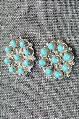 Turquoise & Sterling Silver Earrings - Terrance Panteah & Tammy Johnson