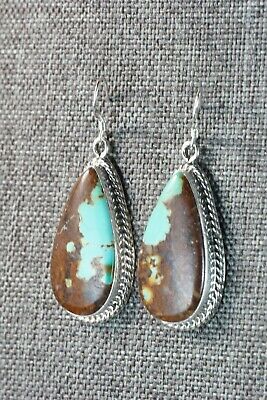 Navajo Turquoise & Sterling Silver Earrings - Isabelle Yazzie