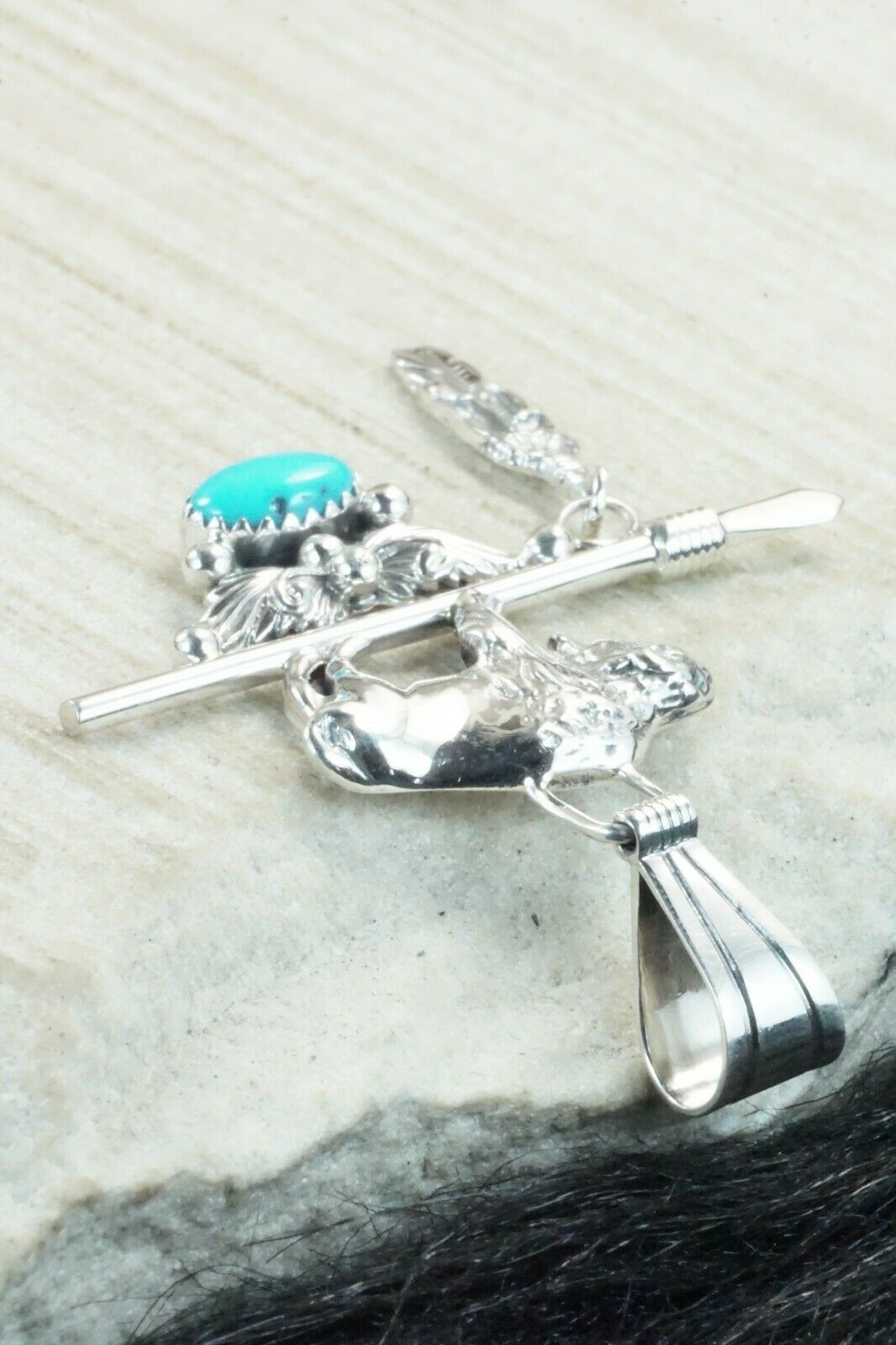 Turquoise & Sterling Silver Pendant - Davey Morgan