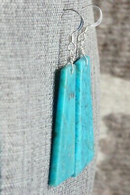 Turquoise & Sterling Silver Earrings - Lupe Lovato