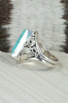 Turquoise & Sterling Silver Ring - Davey Morgan - Size 9