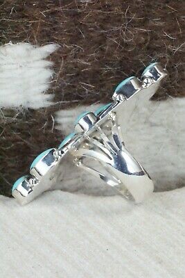 Turquoise & Sterling Silver Ring - Clarence Long - Size 6.5