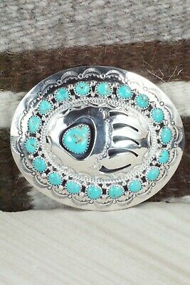 Turquoise & Sterling Silver Belt Buckle - Wilbert Muskett Sr.